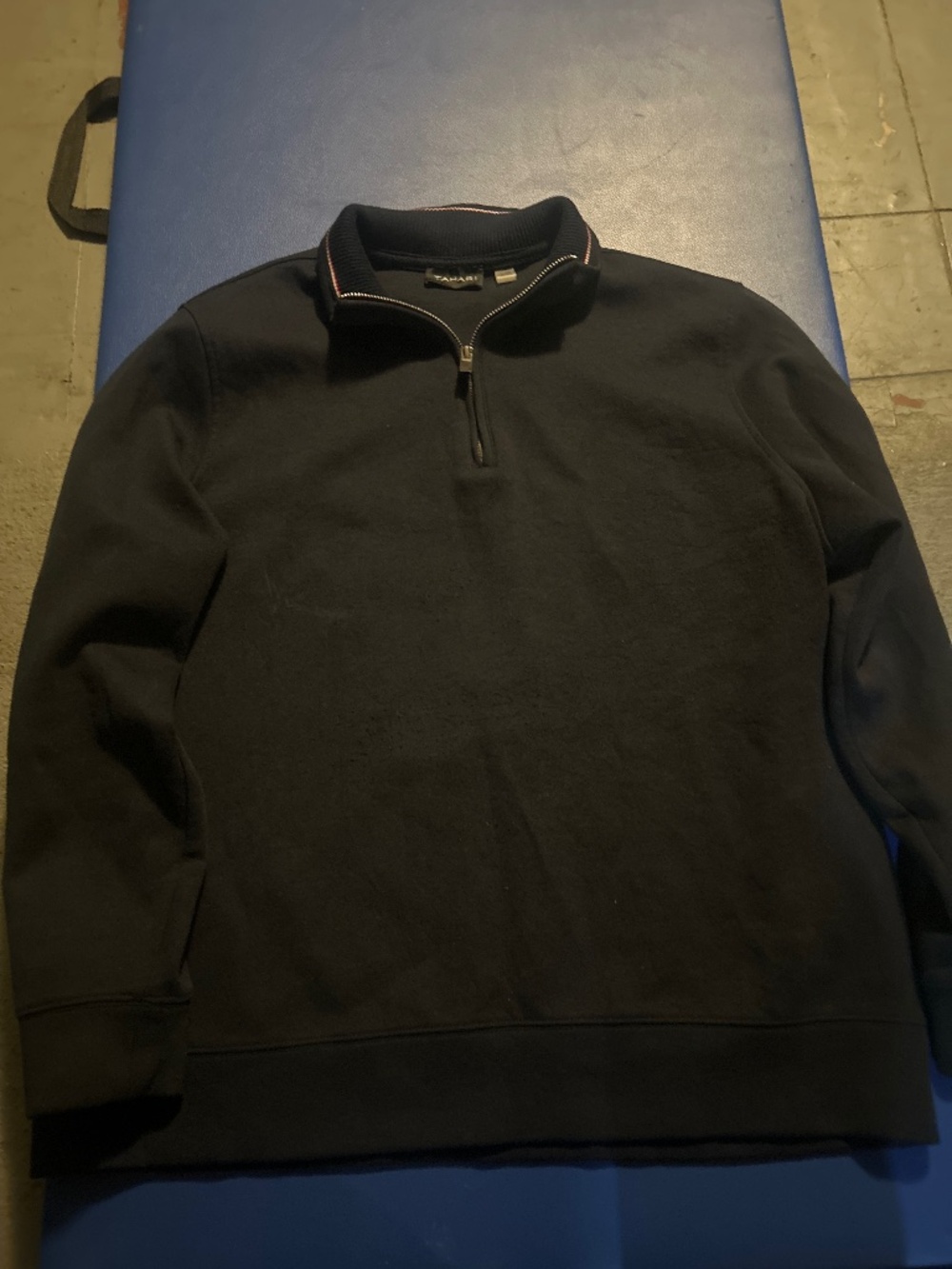 TAHARI Pullover-Zip-Up Blue Sweater Size large